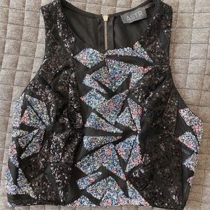 ASTR Sequin Crop Top